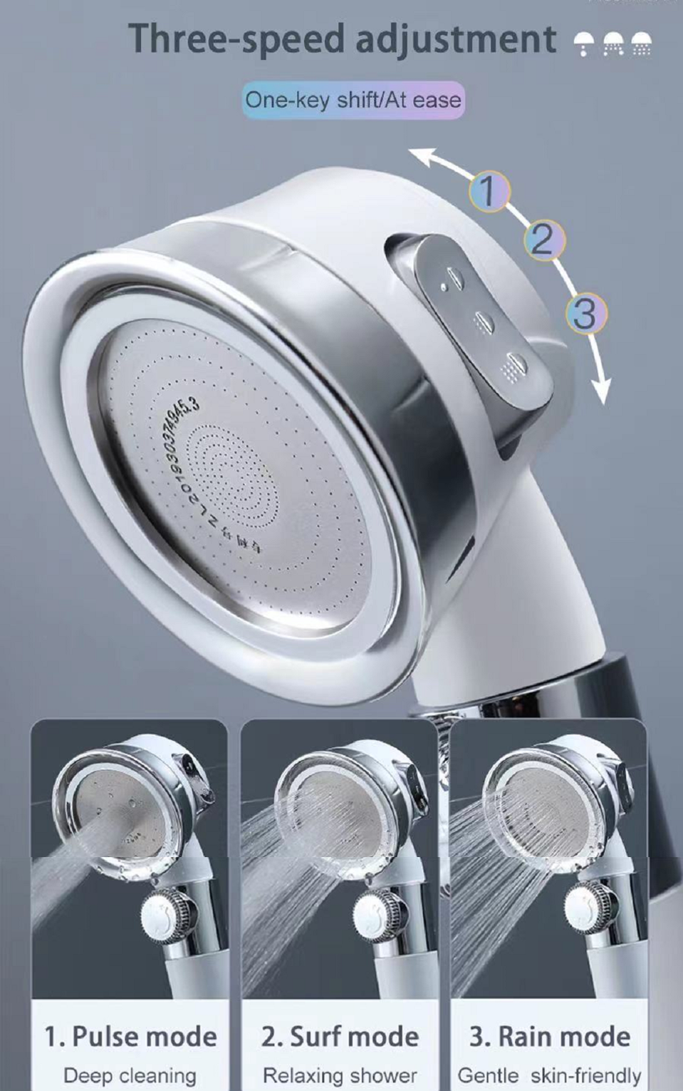 Pressurized Bath Shower Head Jetting Shower Head High Pressure Water
