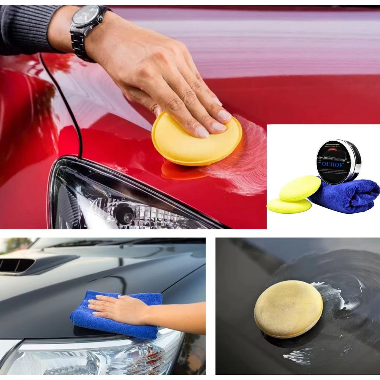 Car Ultra Nano Repairing Polishing Wax 120G with Sponge and Towel
