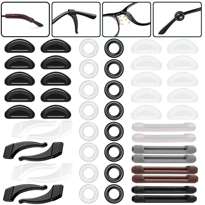 56PCS All Eyeglass Ear Pads Eyeglasses Hook Anti-slip Non-slip Cover Adjust