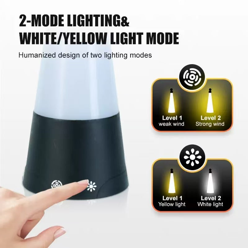 Fly Repellent Fan Light LED Table Lamp with Soft Blades for Indoor Outdoor Use