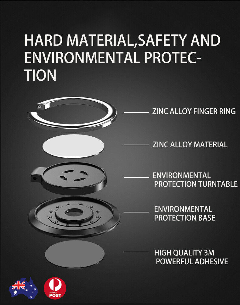 Free Shipping-Phone Ring Finger Holder Stand Car Mount Hook for iPhone iPad Mobile Grip