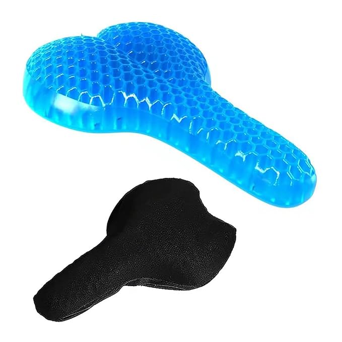 CLEARANCE- Sports Bike Seat Cover, Honeycomb Egg Design Gel Padded Bike Seat Cushion Bicycle Saddle Pad for Women Men with Hollow Design