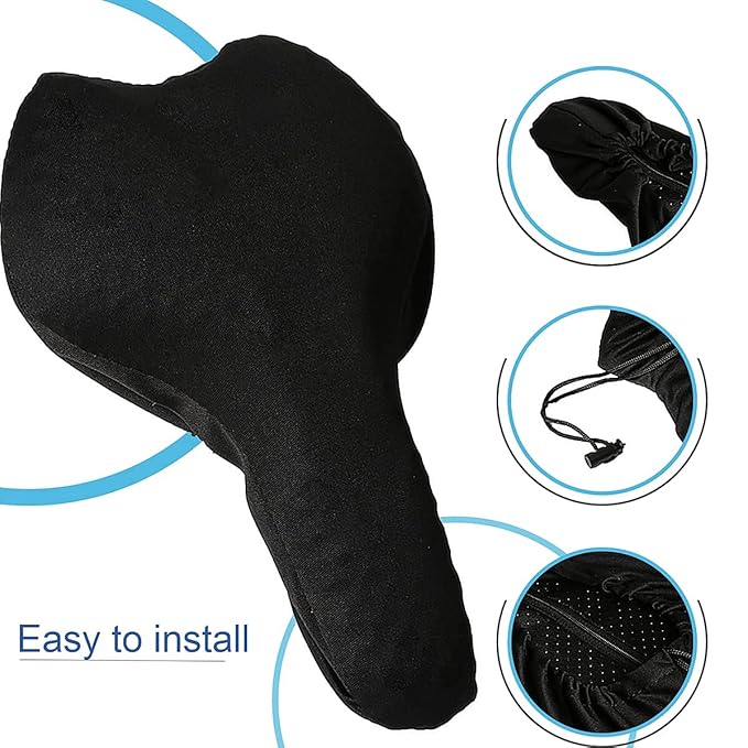 CLEARANCE- Sports Bike Seat Cover, Honeycomb Egg Design Gel Padded Bike Seat Cushion Bicycle Saddle Pad for Women Men with Hollow Design