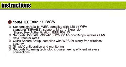 150Mbps USB WiFi Wireless Adapter LAN Card with 2DB Antenna