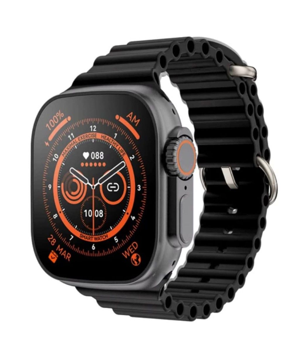 Ultra 1.99 inch Ocean Silicone Band Smart Watch Support Heart Rate