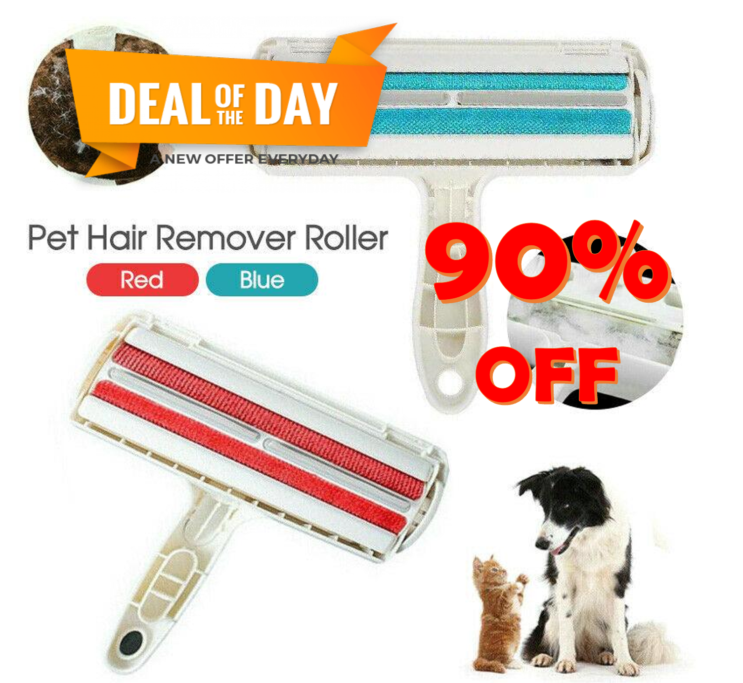 Free shipping-Hair Remover Roller Self Cleaning Hair Remover Pet Dog&Cat Fur Removal Roller AU