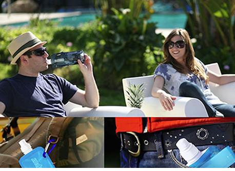 Outdoor Travel Portable Folding Environmental Water Bottle Bag