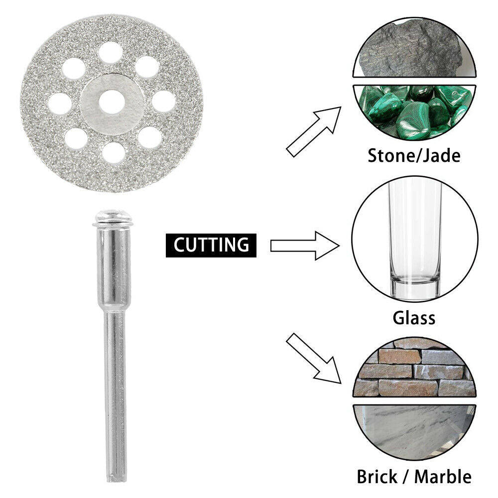 41Pcs Mini Diamond Cutting Discs Wheel Saw Blades Grind For Dremel Rotary Tool