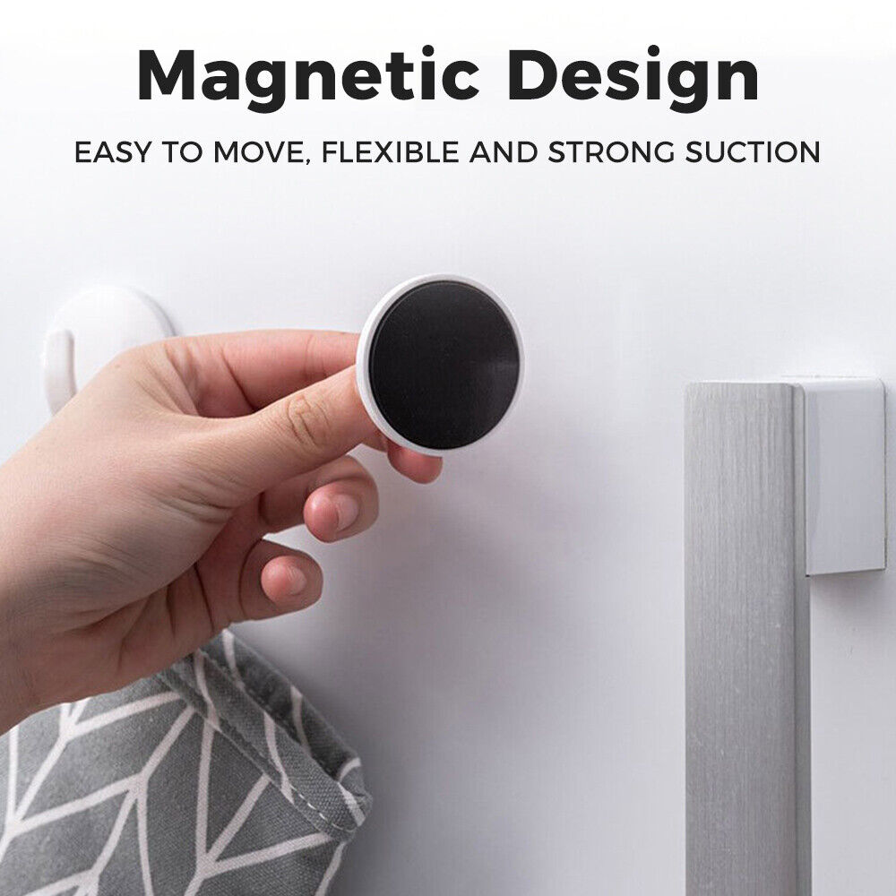 4pcs Magnetic Hooks Coat Hat Keys White Hanger Home Ornaments Organizer Supplies