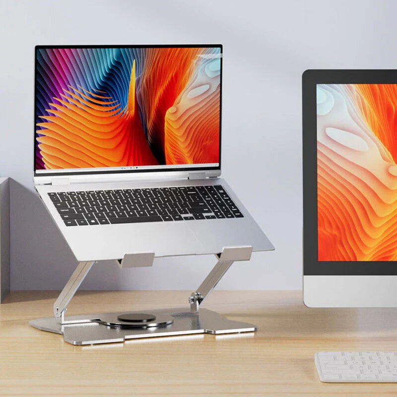 360° Rotating Adjustable Laptop Stand Ergonimic Foldable Laptop Riser for Desk