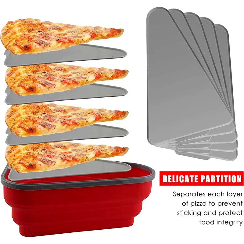 Reusable Silicone Pizza Box Collapsible Triangular Pizza Storage Container
