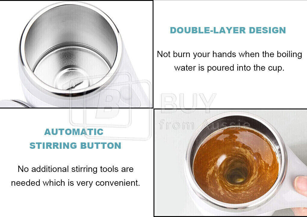 Self Stirring Mug Cup Auto Mixing Stir Coffee Milk Tea Beer Automatic Electric