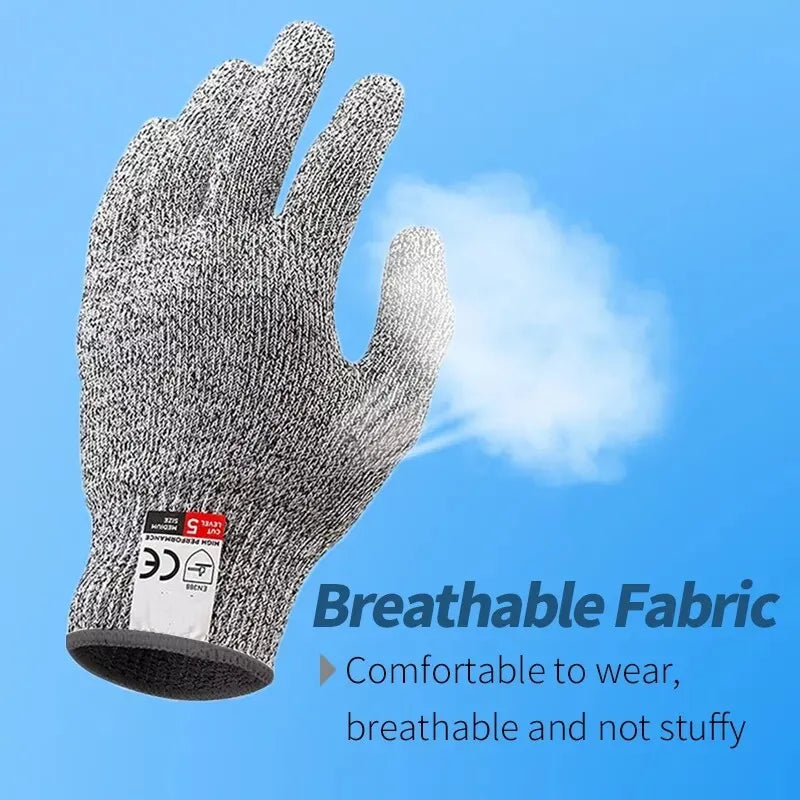 Level 5 Safety Stainless Steel Cut Proof Stab Resistant Wire Metal Mesh Butcher Glove