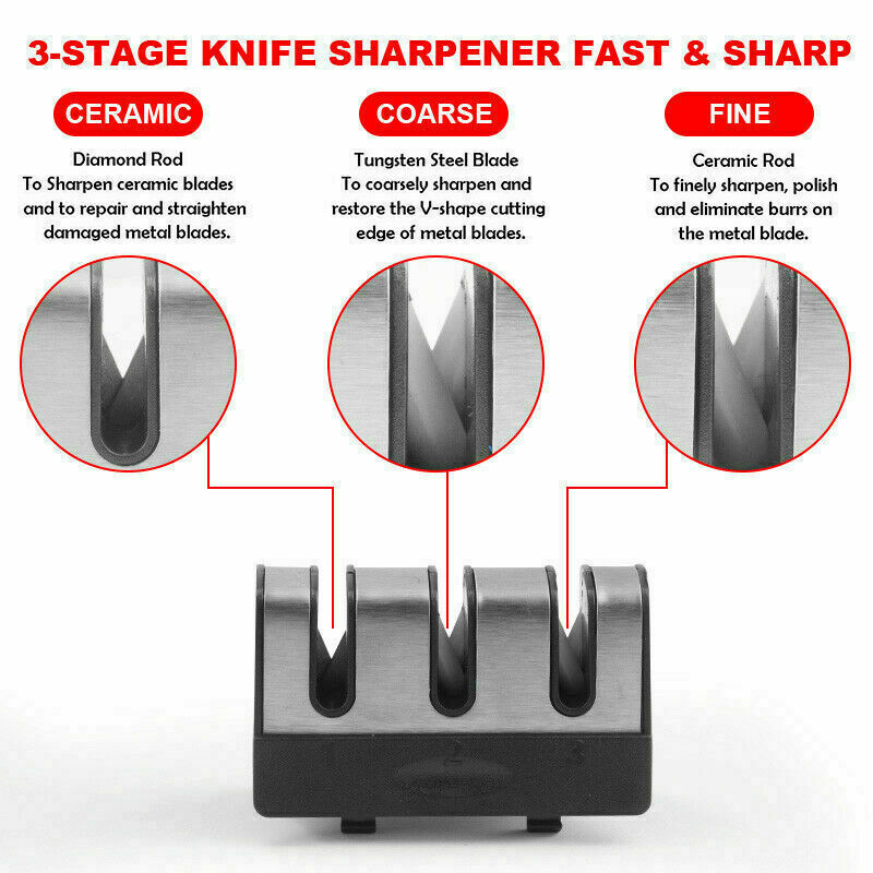 3 Stage Diamond Knife Sharpener Tool