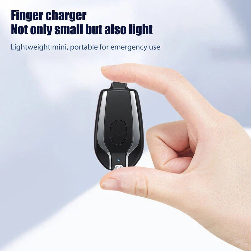 Keychain Portable Mini Power Bank Emergency Pod Charger For Phone 1500mAh