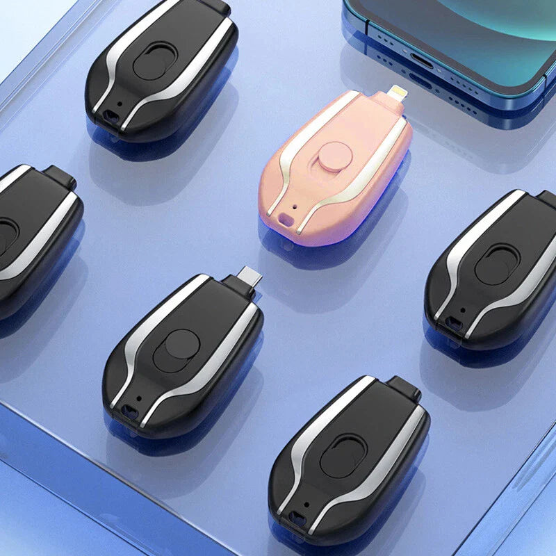 Keychain Portable Mini Power Bank Emergency Pod Charger For Phone 1500mAh