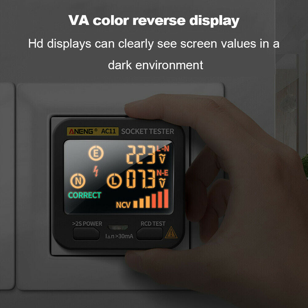 Digital Smart Socket Tester Voltage Test Socket Detector AU Plug