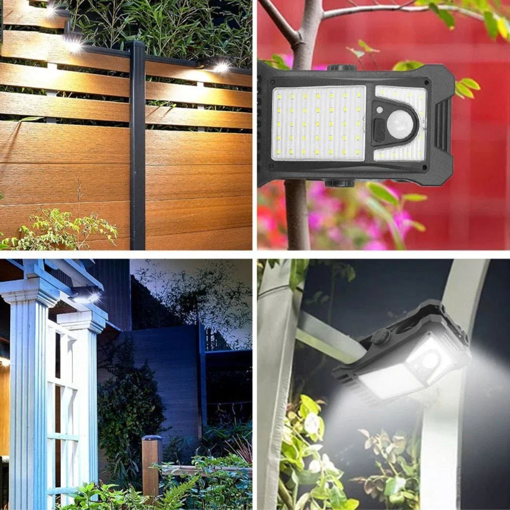 Solar Clip Light Outdoor Portable Waterproof Body Sensor Lamp Garden Lamp