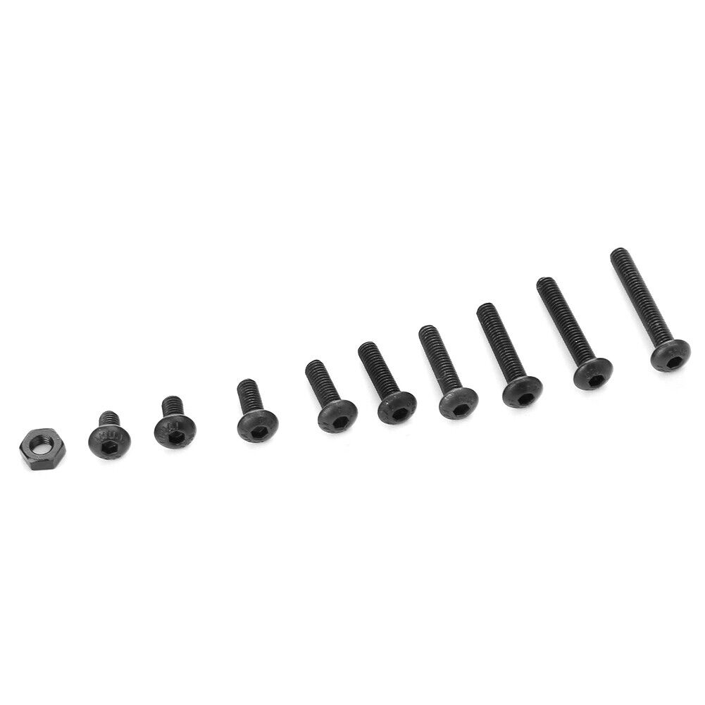 300x M3 Black 10.9 Grade Button Head Hex Socket Screw Bolt Nut Assortment Kit