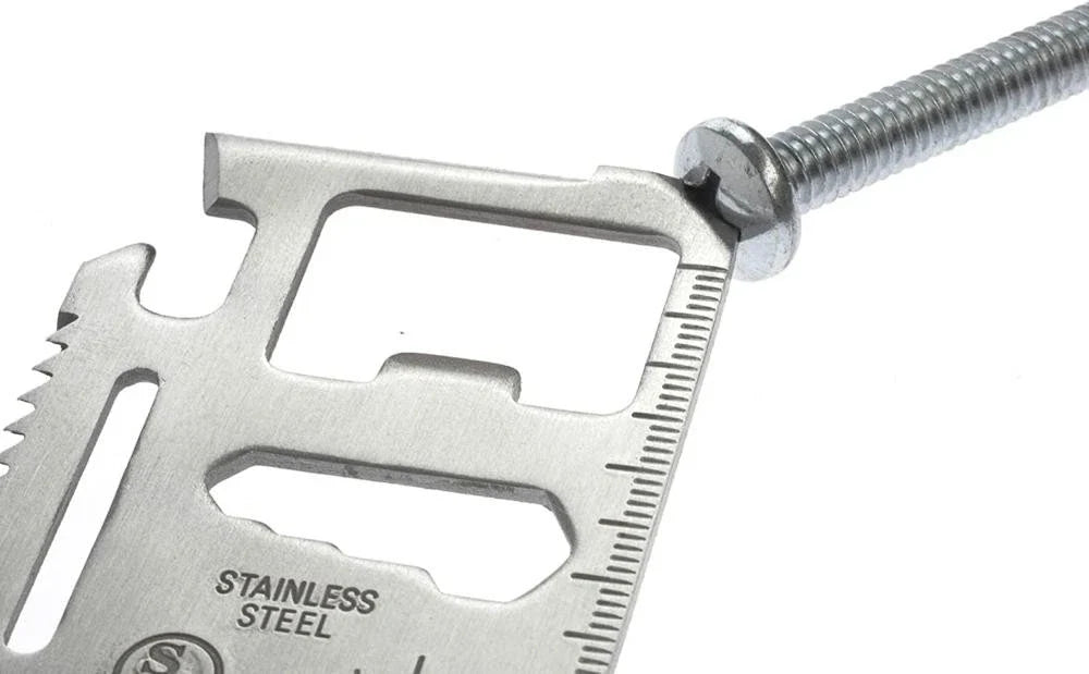 Credit Card 11-in-1 Survival Pocket Tool, Multi Function Portable Outdoor