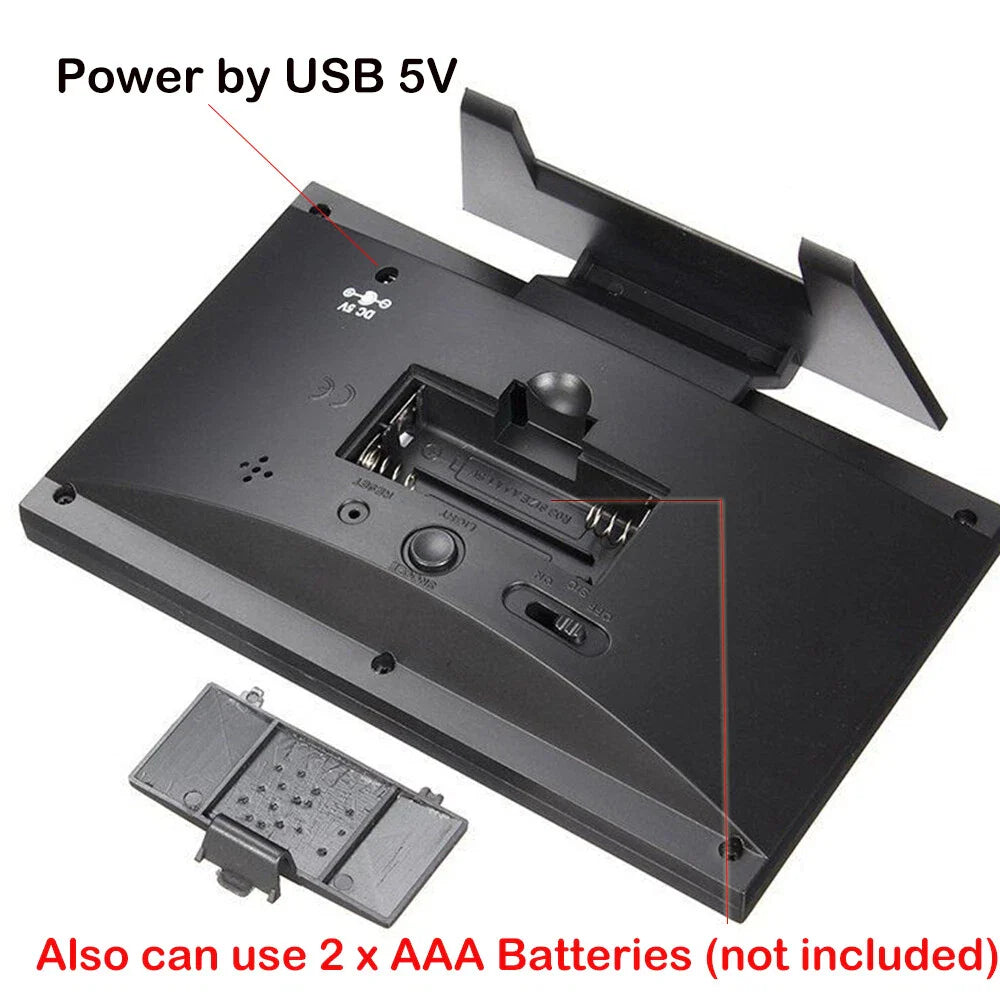 Color Screen Digital Backlight Snooze Alarm Clock Weather Date Hour Humidity