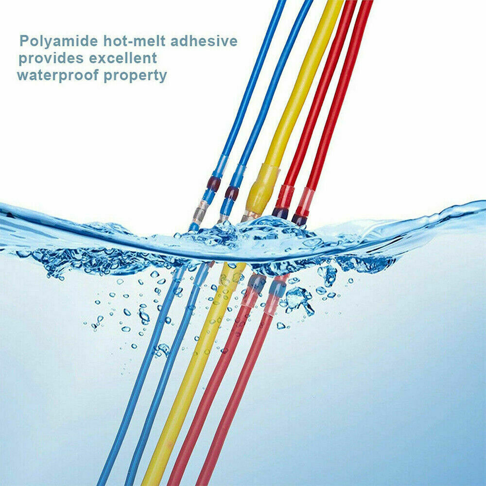 200PCS Waterproof Solder Seal Sleeve Heat Shrink Butt Wire Connectors Terminals