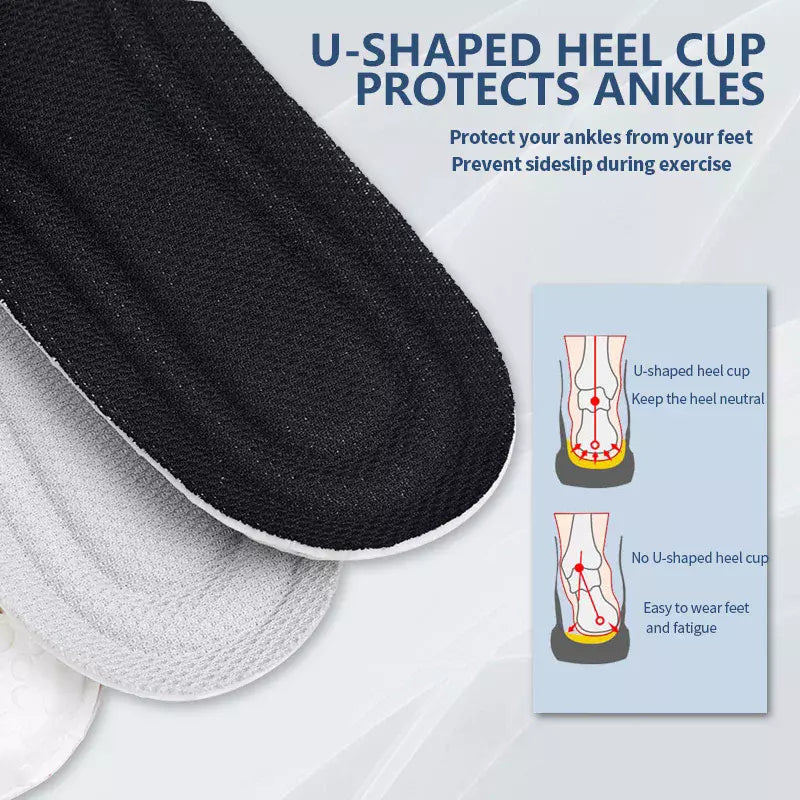 Memory Foam Insoles Air Cushion Foot Shock Shoe Pads Increase Height Sports Soft