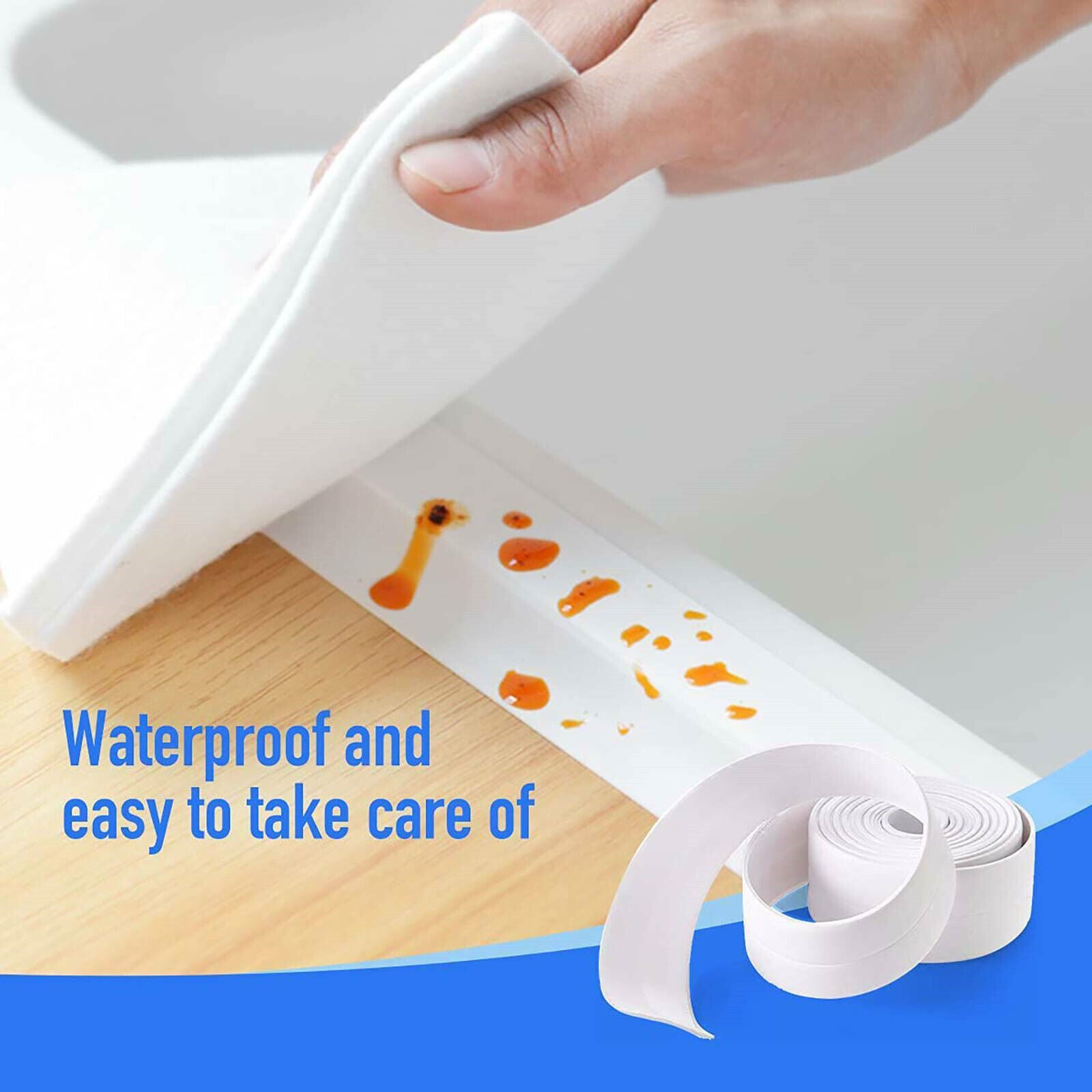 38MM*3.2M Kitchen Corner Sealant Tape Roll Waterproof Adhesive Sink Stove Gap Sticker Tool