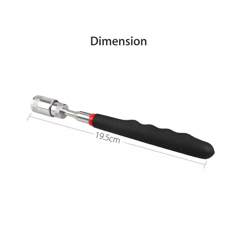Magnetic Pick Up Tool 79CM Extendable Telescopic LED Torch Magnet Rod