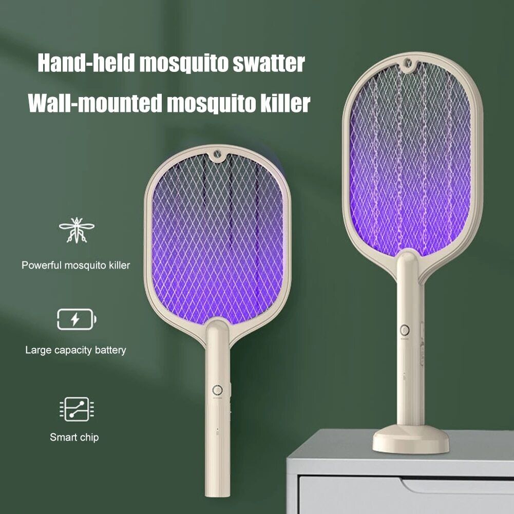 Rechargeable Bug Zapper Mosquito Swatter Racket Electric Fly Insect Killer USB