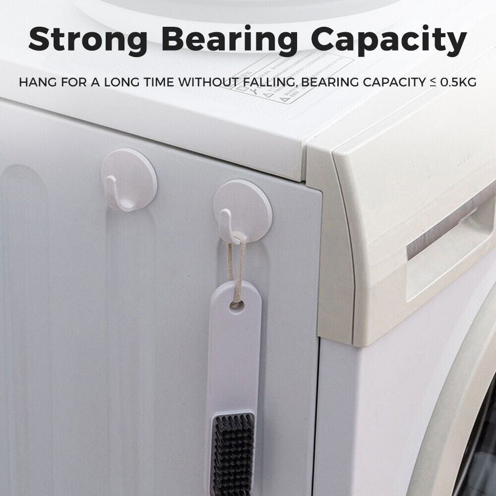 4pcs Magnetic Hooks Coat Hat Keys White Hanger Home Ornaments Organizer Supplies