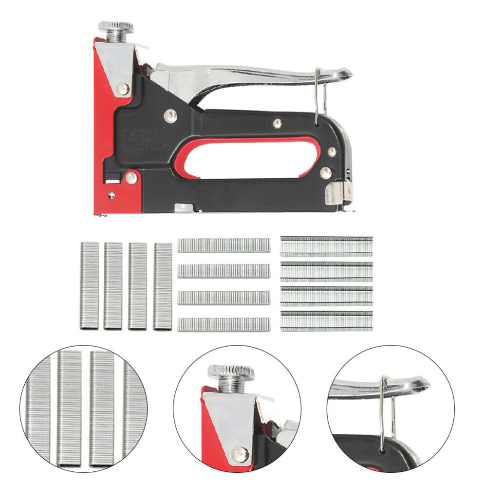 Staple Gun 3 in1 Heavy Duty Fastener tool Tacker 3000 Staples Upholstery Stapler