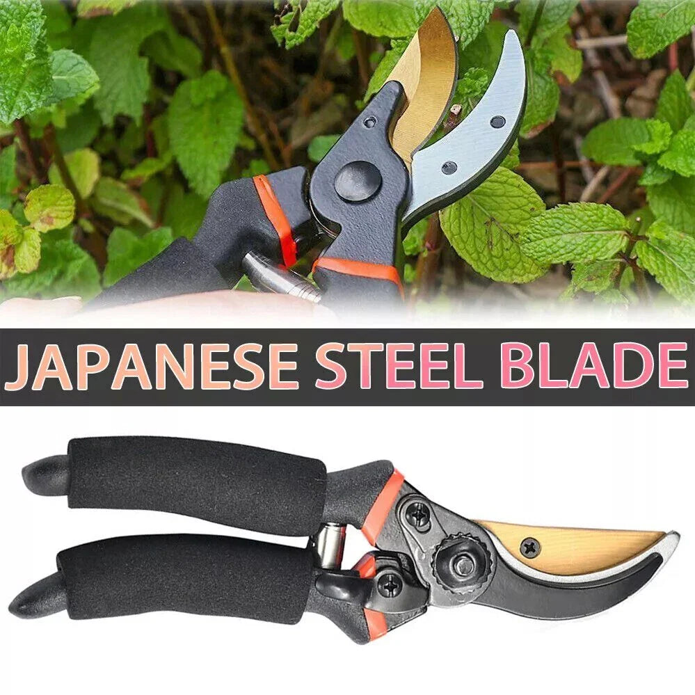 Secateurs Snips Pruning Cutter Scissors Japanese Steel Blade Gardening Shears