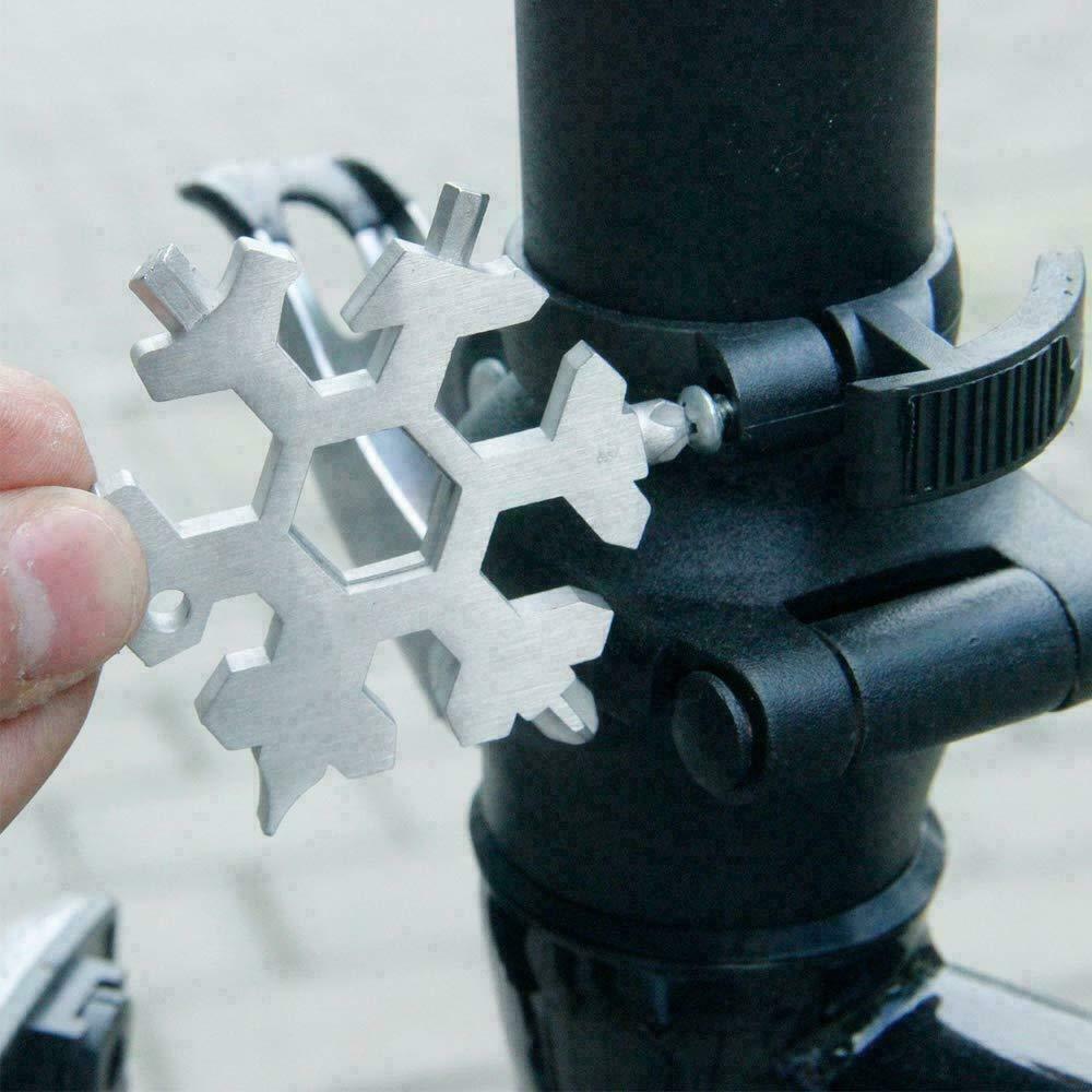 18 in 1 Stainless Multi-tool Snowflake Keychain Screwdrive
