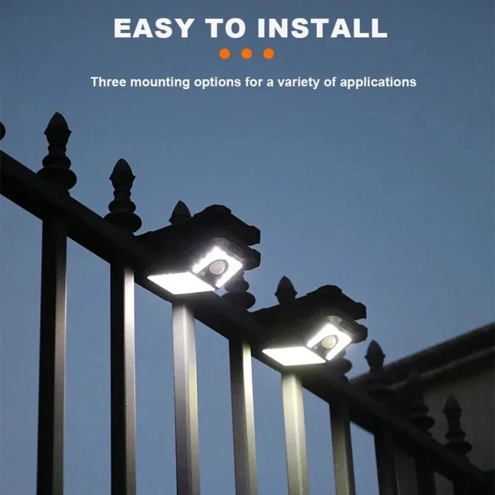 Solar Clip Light Outdoor Portable Waterproof Body Sensor Lamp Garden Lamp