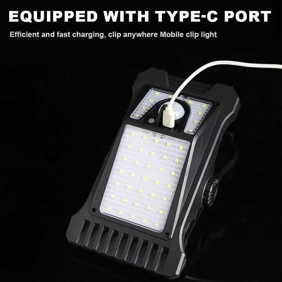 Solar Clip Light Outdoor Portable Waterproof Body Sensor Lamp Garden Lamp