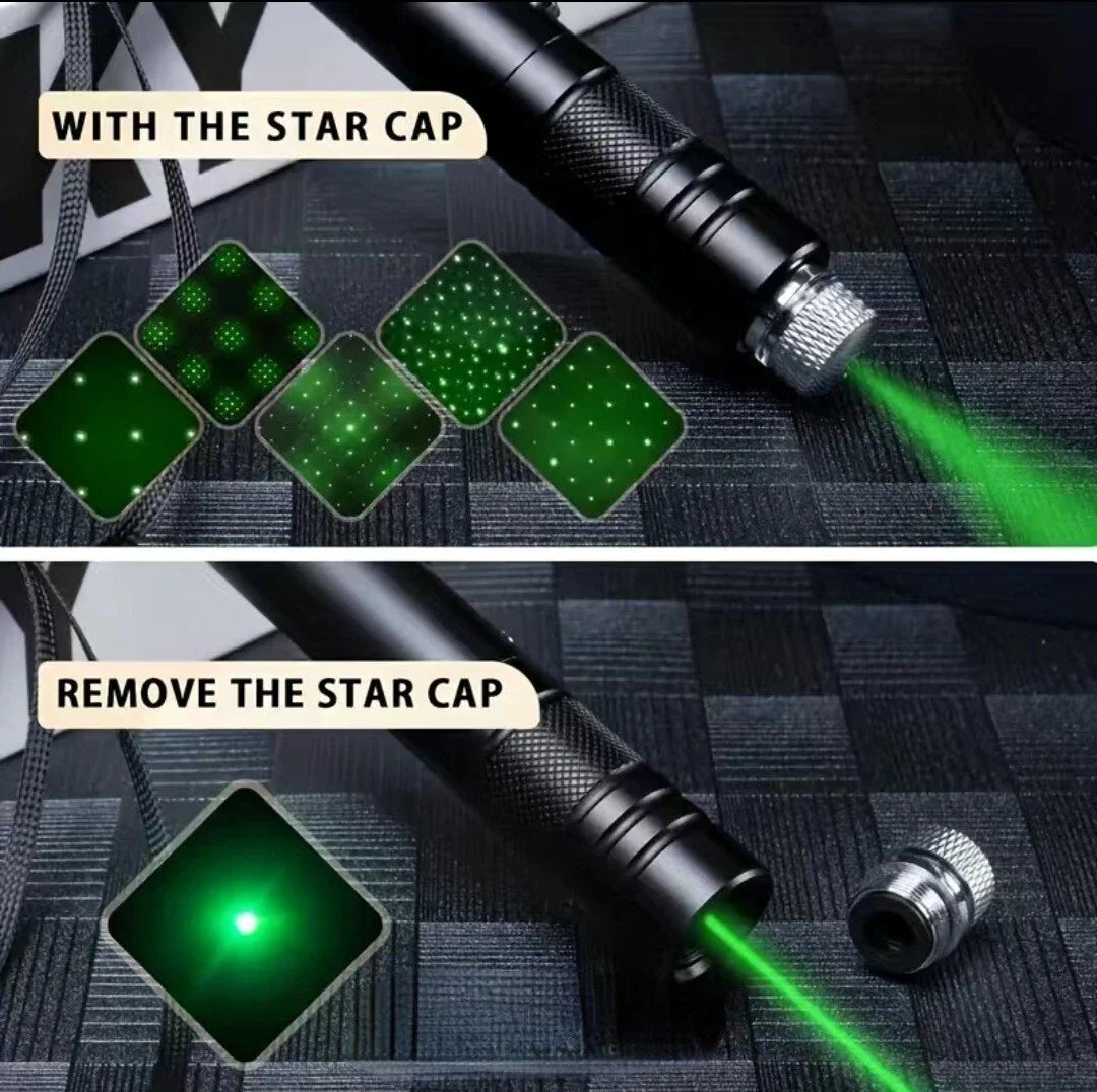 Rechargeable Green Laser Pointer High Powered Feet Long Range Laser Beam