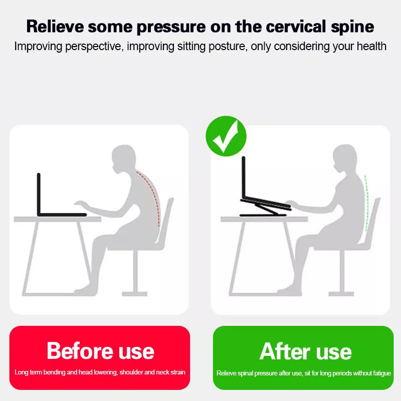 360° Rotating Adjustable Laptop Stand Ergonimic Foldable Laptop Riser for Desk