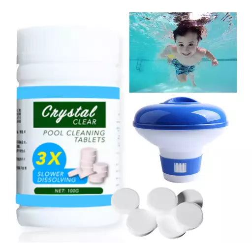 Pool Cleaning Tablets Floating Chlorine Hot Tub Chemical Dispenser Cleaner