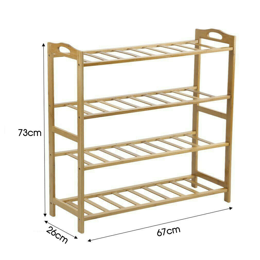 3/4/5 Tiers Layers Bamboo Shoe Rack Storage