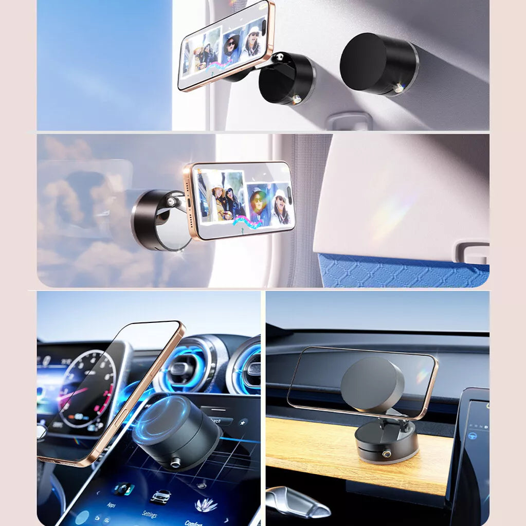 Vacuum Magnetic Suction Cup Car Phone Holder Stand Car Mount Foldable Holder