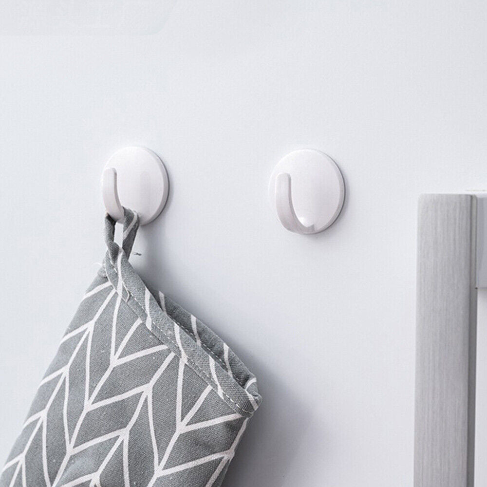 4pcs Magnetic Hooks Coat Hat Keys White Hanger Home Ornaments Organizer Supplies