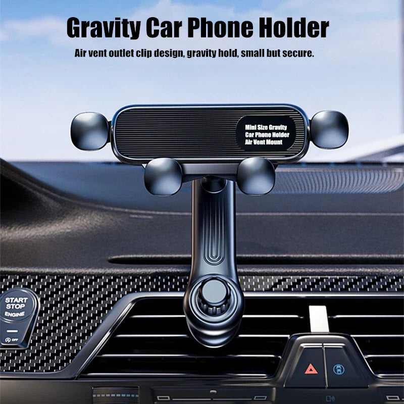 Mini Gravity Car Phone Holder Air Vent Mount for iPhone 15 14 13 Pro Max Samsung