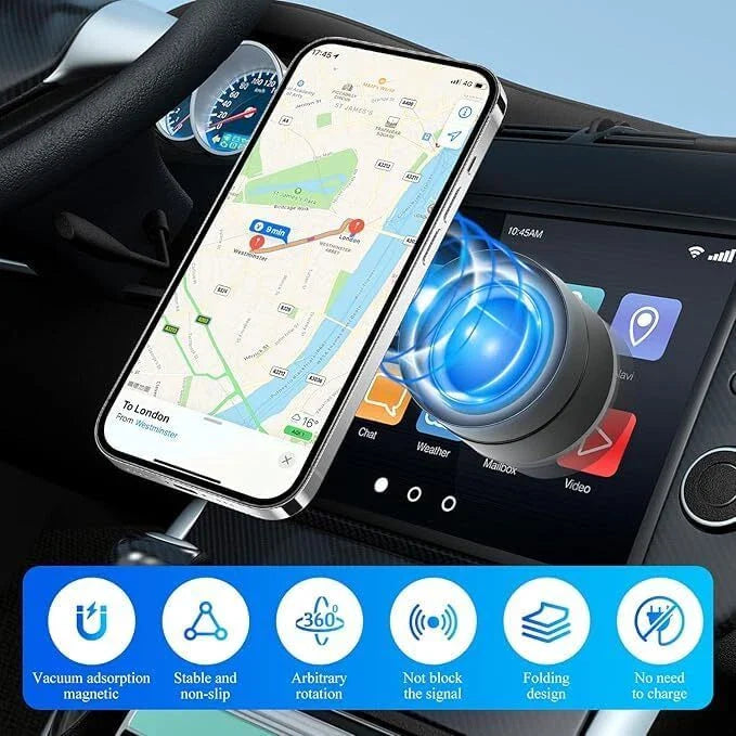 Vacuum Magnetic Suction Cup Car Phone Holder Stand Car Mount Foldable Holder
