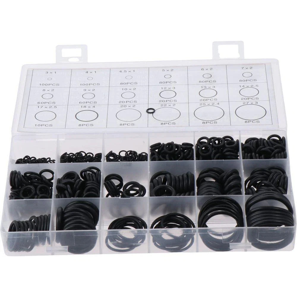 770pcs Black O Rings Assortment Kits Air or Gas Connections