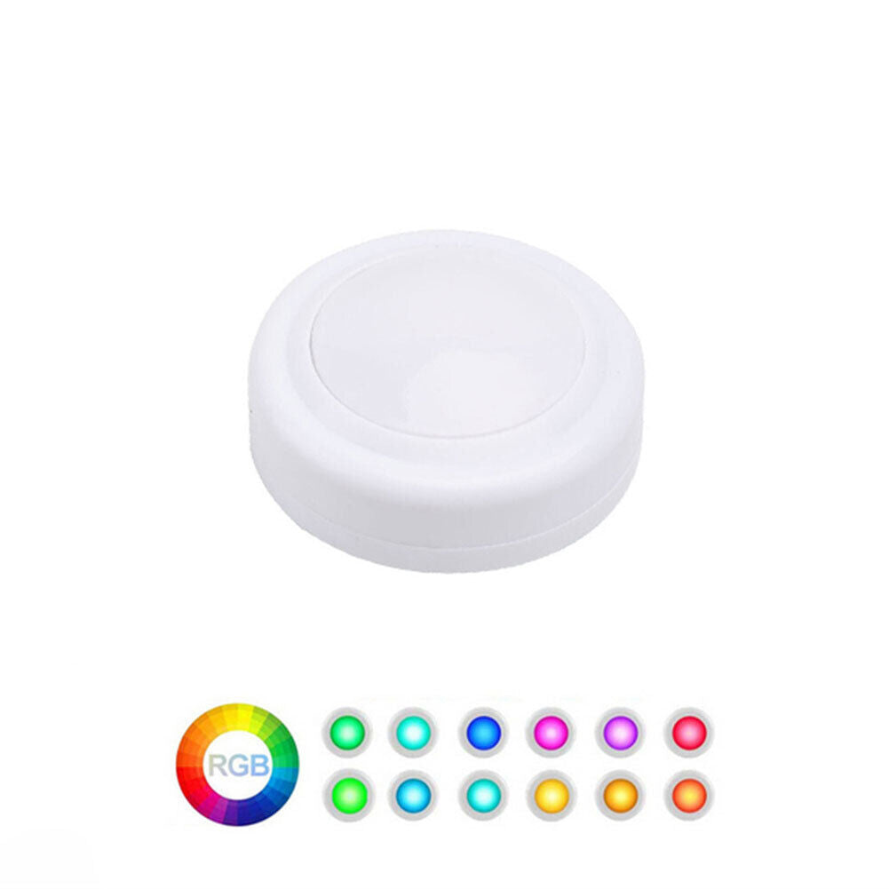 Wireless LED Light 4 Pack Remote Control RGB 16 Color Changing Cabinet Closet
