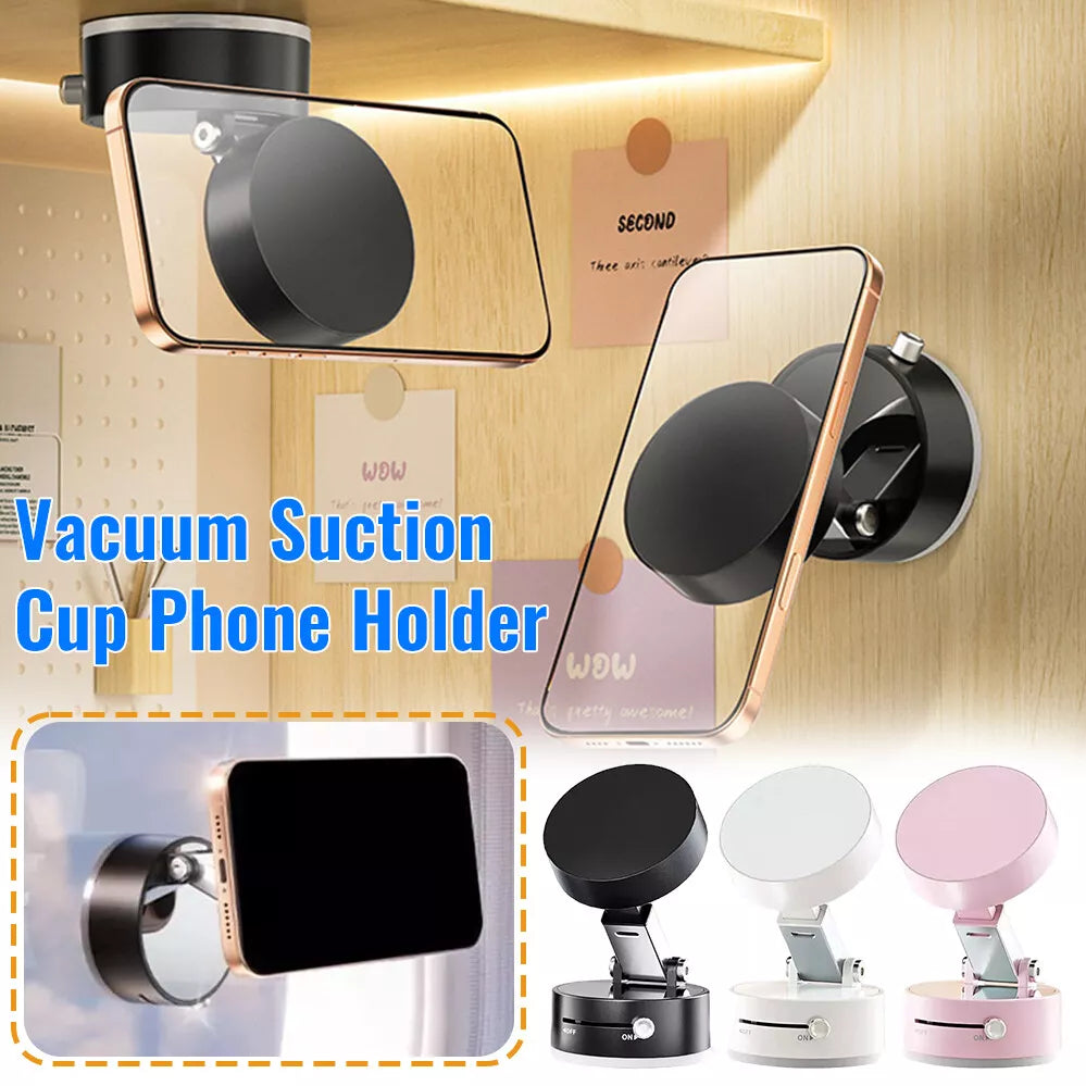 Vacuum Magnetic Suction Cup Car Phone Holder Stand Car Mount Foldable Holder