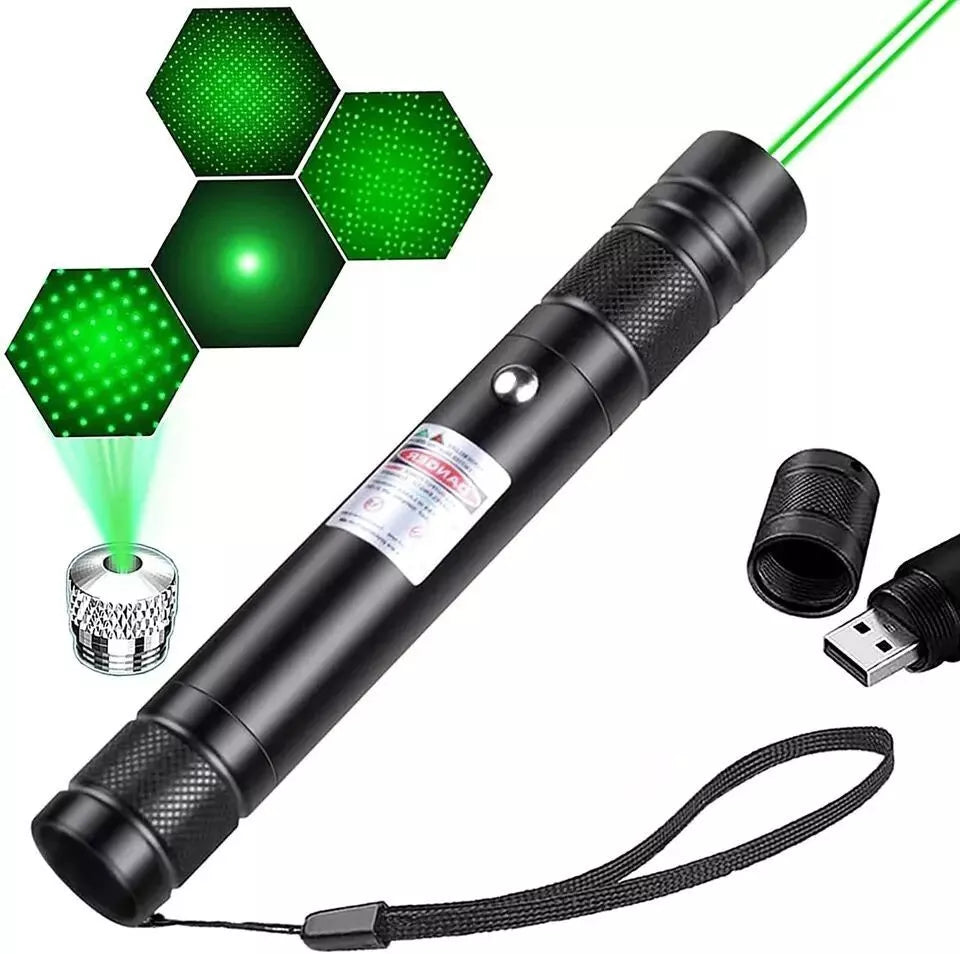 Rechargeable Green Laser Pointer High Powered Feet Long Range Laser Beam