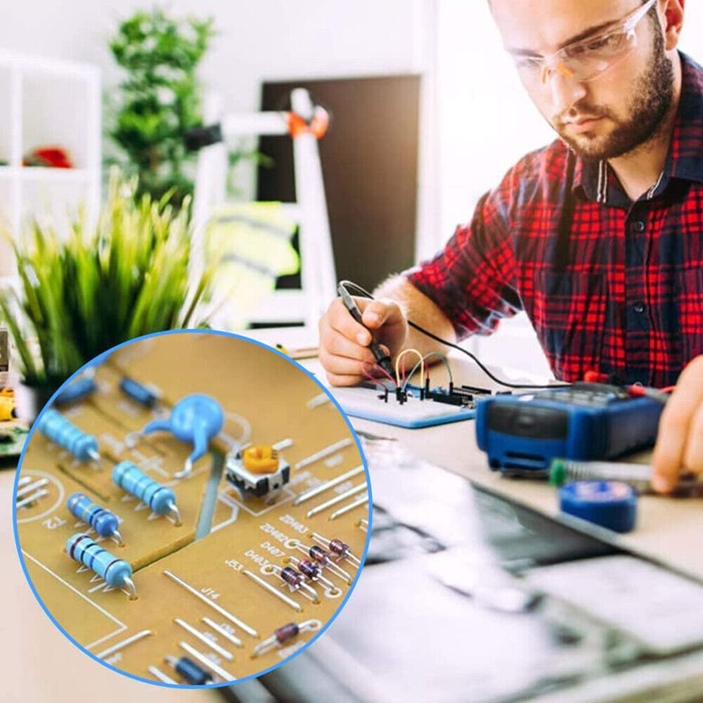 600Pcs Resistor Kit Pack 1/4W Metal Film 1% Precision 30 Values Labelled