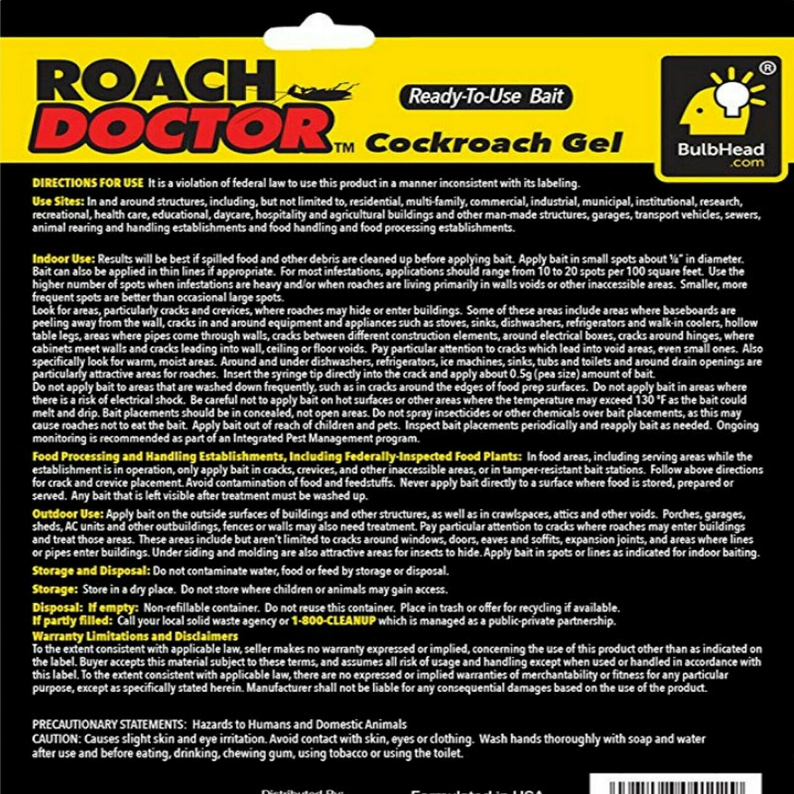 Free shipping- Doctor Roach Pest Control Gel Bait